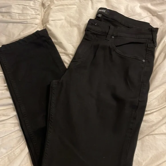 Paige Men’s Black Lennox Stretch Slim-Fit Jeans